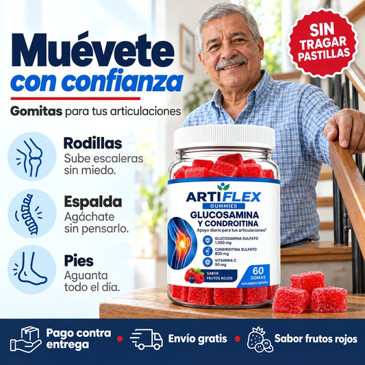 Artiflex · Gomitas de glucosamina y condroitina fb