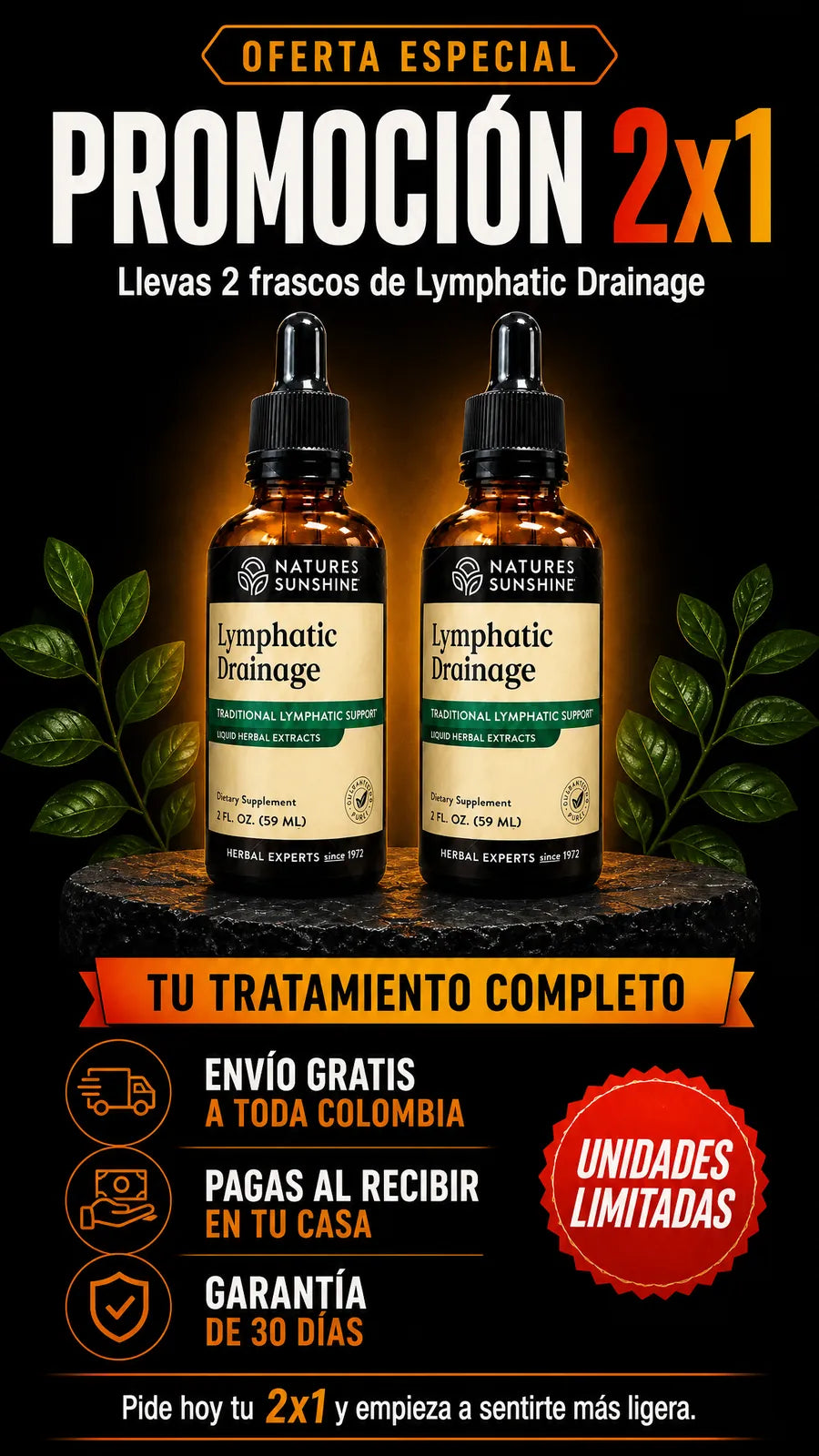 Promoción 2x1: llevas 2 frascos
