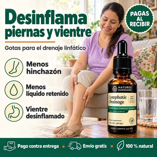 Drenaje Linfático · Gotas para bajar de peso y desinflamar · 2 frascos