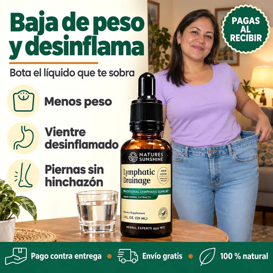Drenaje Linfático · Gotas para bajar de peso y desinflamar · 2 frascos