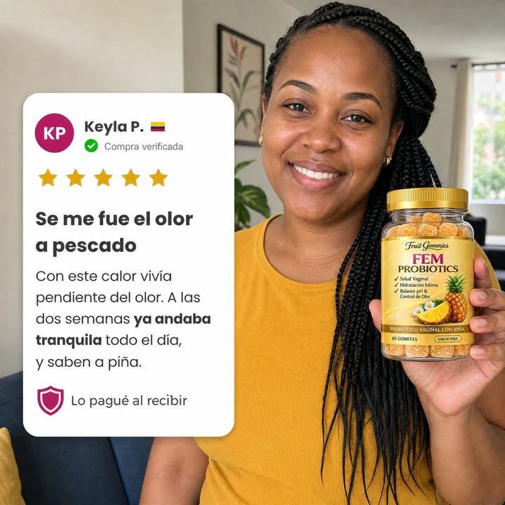 FEM Probiotics · Gomitas de piña para tu bienestar íntimo
