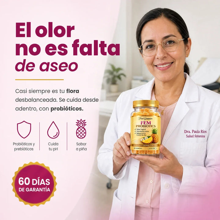 FEM Probiotics · Gomitas de piña para tu bienestar íntimo 🍍