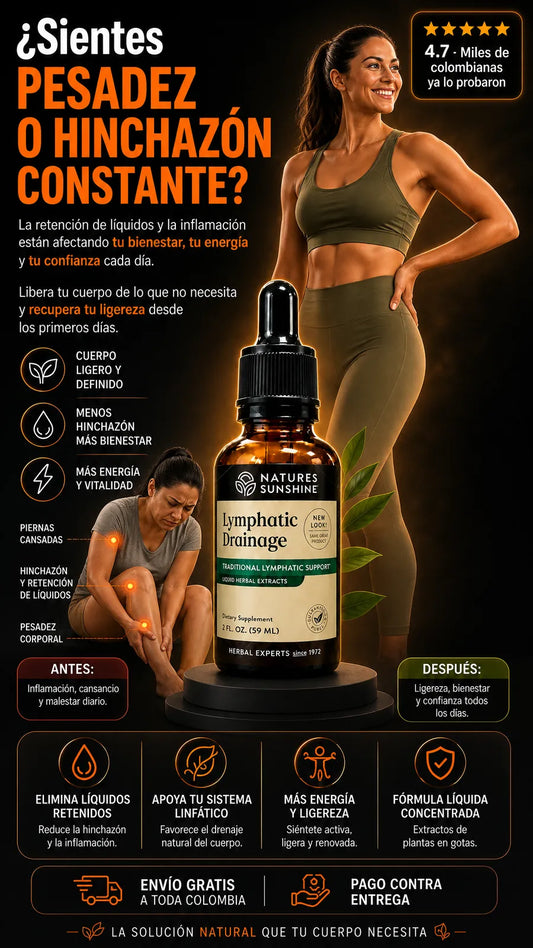 Drenaje Linfático · Gotas para desinflamar · 2 frascos