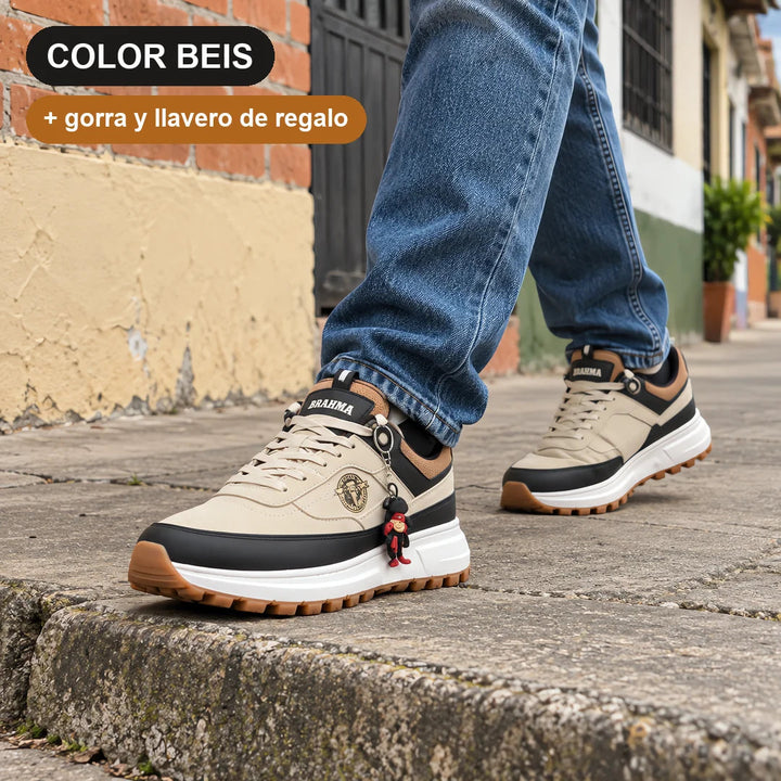 Tenis Brahma cómodos y resistentes + gorra y llavero de regalo