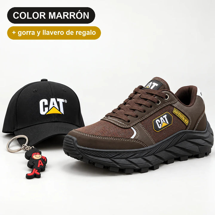 Tenis CAT Tractor cómodos y firmes + gorra y llavero de regalo