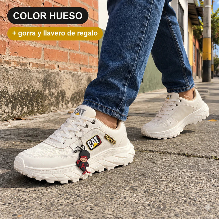 Tenis CAT Tractor cómodos y firmes + gorra y llavero de regalo