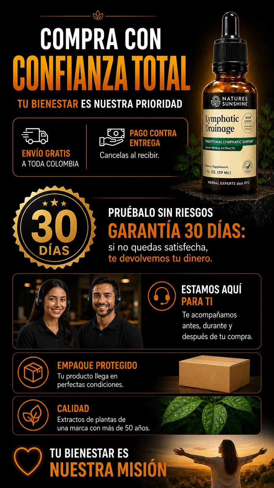 Compra con confianza: envío gratis, pago contra entrega y garantía de 30 días